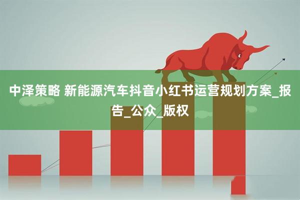 中泽策略 新能源汽车抖音小红书运营规划方案_报告_公众_版权